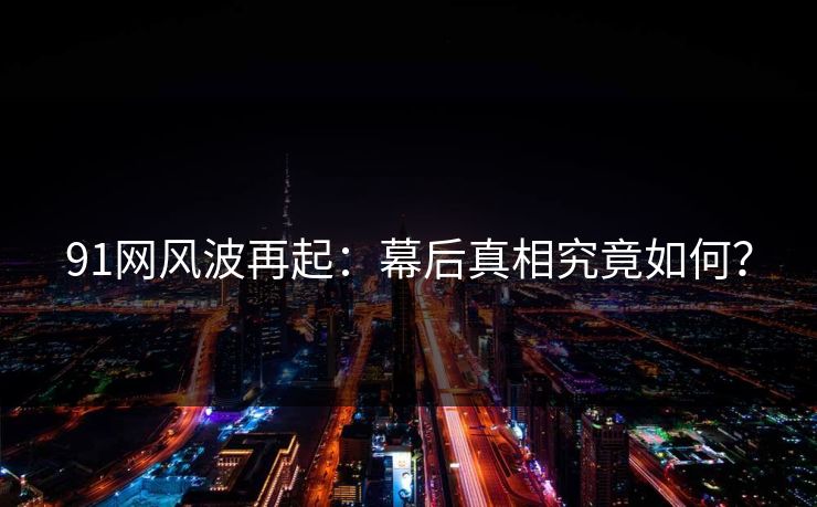 91网风波再起：幕后真相究竟如何？